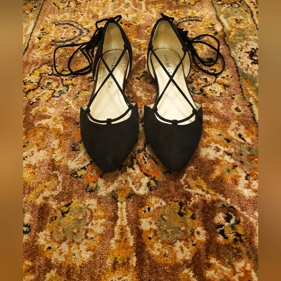 Anne Klein Leather Wrap Ballet-Style  Flats - Picture 2 of 5